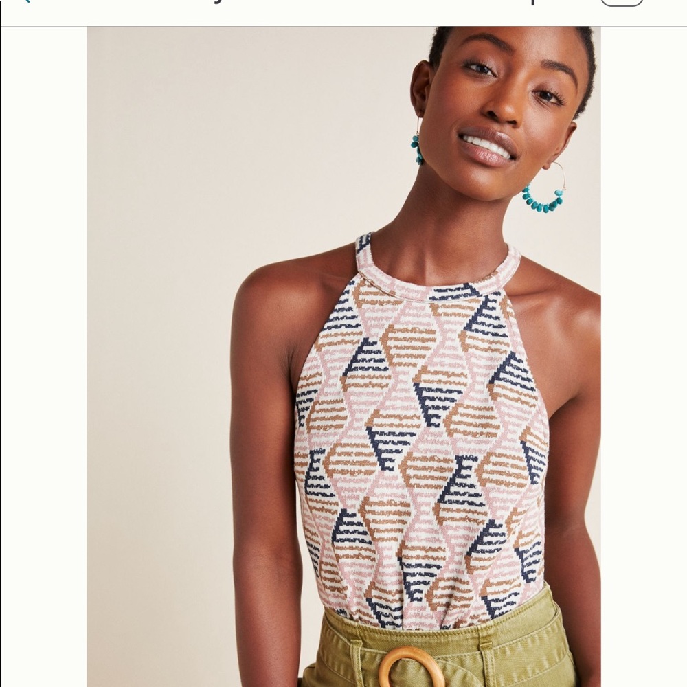 Anthropologie Lindsay Structured halter top
